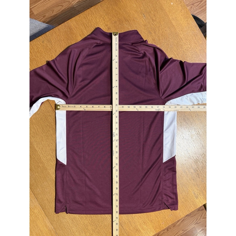 Nike Team Dri-FIT 1/4 Zip Short Sleeve Pullover Maroon White Men's Small Golf - Picture 9 of 10